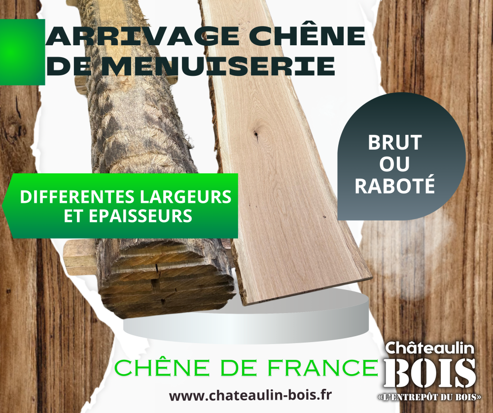 Planche Chêne Massif 67x16x2 Cm - Bois Dur Bricolage, Séché Au Four, Brut