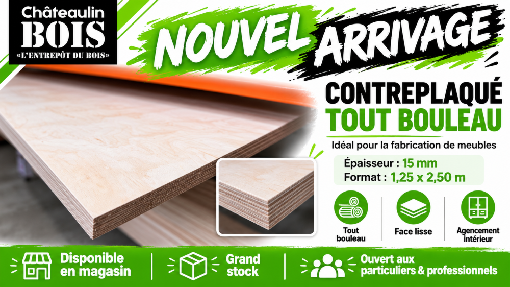Contreplaqu&eacute; tout Bouleau Chateaulin BOIS